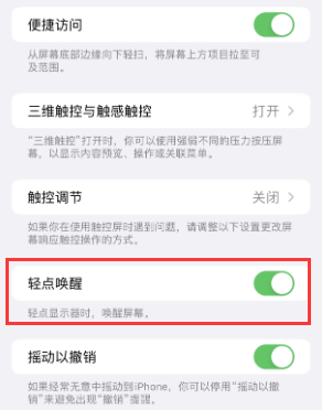 林州苹果授权维修站分享iPhone轻点无法唤醒怎么办 