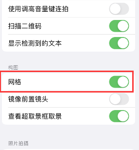 林州苹果手机维修网点分享iPhone如何开启九宫格构图功能 